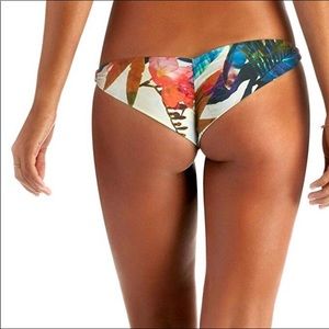 vitamin A Samba Ruched Back Bikini Bottom in Maya